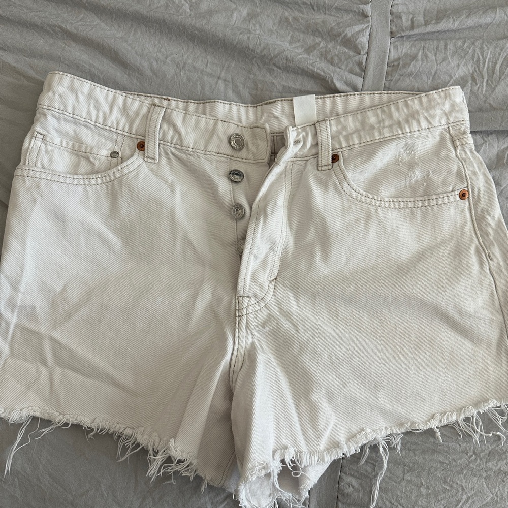 H&M High waist short vintage shorts Off White size 10